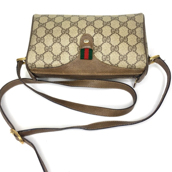 Authentic Gucci brown monogram canvas crossbody - Picture 7 of 16
